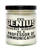 Funny Professor of Communication Candle Evil Genius Cleverly Disguised As A Professor of Communication 9oz Vanilla Scented Candles Soy Wax