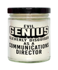 Funny Communications Director Candle Evil Genius Cleverly Disguised As A Communications Director 9oz Vanilla Scented Candles Soy Wax