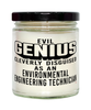 Funny Environmental Engineering Technician Candle Evil Genius Cleverly Disguised As An Environmental Engineering Technician 9oz Vanilla Scented Candles Soy Wax