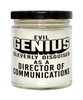 Funny Director Of Communications Candle Evil Genius Cleverly Disguised As A Director Of Communications 9oz Vanilla Scented Candles Soy Wax