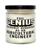 Funny Agricultural Engineer Candle Evil Genius Cleverly Disguised As An Agricultural Engineer 9oz Vanilla Scented Candles Soy Wax