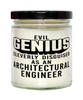 Funny Architectural Engineer Candle Evil Genius Cleverly Disguised As An Architectural Engineer 9oz Vanilla Scented Candles Soy Wax