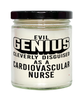 Funny Cardiovascular Nurse Candle Evil Genius Cleverly Disguised As A Cardiovascular Nurse 9oz Vanilla Scented Candles Soy Wax