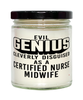 Funny Certified Nurse Midwife Candle Evil Genius Cleverly Disguised As A Certified Nurse Midwife 9oz Vanilla Scented Candles Soy Wax