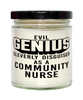 Funny Community Nurse Candle Evil Genius Cleverly Disguised As A Community Nurse 9oz Vanilla Scented Candles Soy Wax