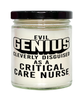 Funny Critical Care Nurse Candle Evil Genius Cleverly Disguised As A Critical Care Nurse 9oz Vanilla Scented Candles Soy Wax