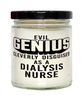 Funny Dialysis Nurse Candle Evil Genius Cleverly Disguised As A Dialysis Nurse 9oz Vanilla Scented Candles Soy Wax