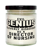 Funny Director Of Nursing Candle Evil Genius Cleverly Disguised As A Director Of Nursing 9oz Vanilla Scented Candles Soy Wax