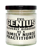 Funny Family Nurse Practitioner FNP Candle Evil Genius Cleverly Disguised As A Family Nurse Practitioner FNP 9oz Vanilla Scented Candles Soy Wax