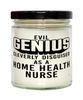 Funny Home Health Nurse Candle Evil Genius Cleverly Disguised As A Home Health Nurse 9oz Vanilla Scented Candles Soy Wax