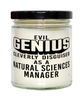 Funny Natural Sciences Manager Candle Evil Genius Cleverly Disguised As A Natural Sciences Manager 9oz Vanilla Scented Candles Soy Wax