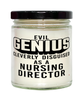 Funny Nursing Director Candle Evil Genius Cleverly Disguised As A Nursing Director 9oz Vanilla Scented Candles Soy Wax