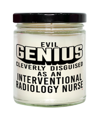 Funny Interventional Radiology Nurse Candle Evil Genius Cleverly Disguised As An Interventional Radiology Nurse 9oz Vanilla Scented Candles Soy Wax