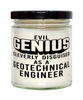 Funny Geotechnical Engineer Candle Evil Genius Cleverly Disguised As A Geotechnical Engineer 9oz Vanilla Scented Candles Soy Wax
