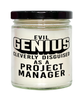 Funny Project Manager Candle Evil Genius Cleverly Disguised As A Project Manager 9oz Vanilla Scented Candles Soy Wax