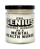 Funny Mental Health Nurse Candle Evil Genius Cleverly Disguised As A Mental Health Nurse 9oz Vanilla Scented Candles Soy Wax