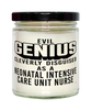 Funny NICU Nurse Candle Evil Genius Cleverly Disguised As A Neonatal Intensive Care Unit Nurse 9oz Vanilla Scented Candles Soy Wax