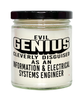 Funny Information Electrical Systems Engineer Candle Evil Genius Cleverly Disguised As An Information and Electrical Systems Engineer 9oz Vanilla Scented Candles Soy Wax