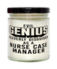 Funny Nurse Case Manager Candle Evil Genius Cleverly Disguised As A Nurse Case Manager 9oz Vanilla Scented Candles Soy Wax