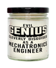 Funny Mechatronics Engineer Candle Evil Genius Cleverly Disguised As A Mechatronics Engineer 9oz Vanilla Scented Candles Soy Wax