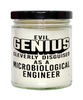 Funny Microbiological Engineer Candle Evil Genius Cleverly Disguised As A Microbiological Engineer 9oz Vanilla Scented Candles Soy Wax