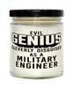 Funny Military Engineer Candle Evil Genius Cleverly Disguised As A Military Engineer 9oz Vanilla Scented Candles Soy Wax