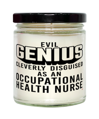 Funny Occupational Health Nurse Candle Evil Genius Cleverly Disguised As An Occupational Health Nurse 9oz Vanilla Scented Candles Soy Wax