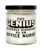 Funny Office Nurse Candle Evil Genius Cleverly Disguised As An Office Nurse 9oz Vanilla Scented Candles Soy Wax