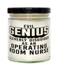 Funny OR Nurse Candle Evil Genius Cleverly Disguised As An Operating Room Nurse 9oz Vanilla Scented Candles Soy Wax
