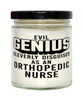 Funny Orthopedic Nurse Candle Evil Genius Cleverly Disguised As An Orthopedic Nurse 9oz Vanilla Scented Candles Soy Wax
