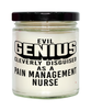 Funny Pain Management Nurse Candle Evil Genius Cleverly Disguised As A Pain Management Nurse 9oz Vanilla Scented Candles Soy Wax