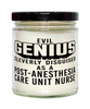 Funny PACU Nurse Candle Evil Genius Cleverly Disguised As A Post-Anesthesia Care Unit Nurse 9oz Vanilla Scented Candles Soy Wax