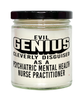 Funny Psychiatric Mental Health Nurse Practitioner Candle Evil Genius Cleverly Disguised As A Psychiatric Mental Health Nurse Practitioner 9oz Vanilla Scented Candles Soy Wax