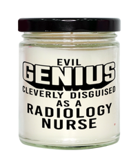 Funny Radiology Nurse Candle Evil Genius Cleverly Disguised As A Radiology Nurse 9oz Vanilla Scented Candles Soy Wax