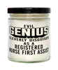 Funny Registered Nurse First Assist Candle Evil Genius Cleverly Disguised As A Registered Nurse First Assist 9oz Vanilla Scented Candles Soy Wax