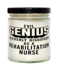 Funny Rehabilitation Nurse Candle Evil Genius Cleverly Disguised As A Rehabilitation Nurse 9oz Vanilla Scented Candles Soy Wax