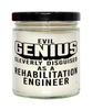 Funny Rehabilitation Engineer Candle Evil Genius Cleverly Disguised As A Rehabilitation Engineer 9oz Vanilla Scented Candles Soy Wax