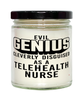Funny Telehealth Nurse Candle Evil Genius Cleverly Disguised As A Telehealth Nurse 9oz Vanilla Scented Candles Soy Wax