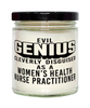 Funny Womens Health Nurse Practitioner Candle Evil Genius Cleverly Disguised As A Womens Health Nurse Practitioner 9oz Vanilla Scented Candles Soy Wax