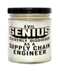 Funny Supply Chain Engineer Candle Evil Genius Cleverly Disguised As A Supply Chain Engineer 9oz Vanilla Scented Candles Soy Wax
