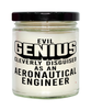 Funny Aeronautical Engineer Candle Evil Genius Cleverly Disguised As An Aeronautical Engineer 9oz Vanilla Scented Candles Soy Wax
