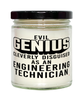 Funny Engineering Technician Candle Evil Genius Cleverly Disguised As An Engineering Technician 9oz Vanilla Scented Candles Soy Wax