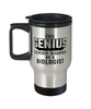 Funny Biologist Travel Mug Evil Genius Cleverly Disguised As A Biologist 14oz Stainless Steel