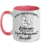 Anger Management Counselor Mug Never Underestimate A Woman Who Is Also An Anger Management Counselor Coffee Cup Two Tone Pink 11oz