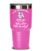 Volunteer Data Analyst Tumbler Never Underestimate A Woman Who Is Also A Volunteer Data Analyst 30oz Stainless Steel Pink