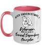 Chemical Dependency Counselor Mug Never Underestimate A Woman Who Is Also A Chemical Dependency Counselor Coffee Cup Two Tone Pink 11oz