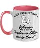 Implementation Consultant Mug Never Underestimate A Woman Who Is Also An Implementation Consultant Coffee Cup Two Tone Pink 11oz