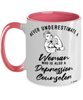 Depression Counselor Mug Never Underestimate A Woman Who Is Also A Depression Counselor Coffee Cup Two Tone Pink 11oz