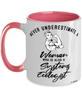 Systems Ecologist Mug Never Underestimate A Woman Who Is Also A Systems Ecologist Coffee Cup Two Tone Pink 11oz