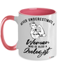 Zoologist Mug Never Underestimate A Woman Who Is Also A Zoologist Coffee Cup Two Tone Pink 11oz